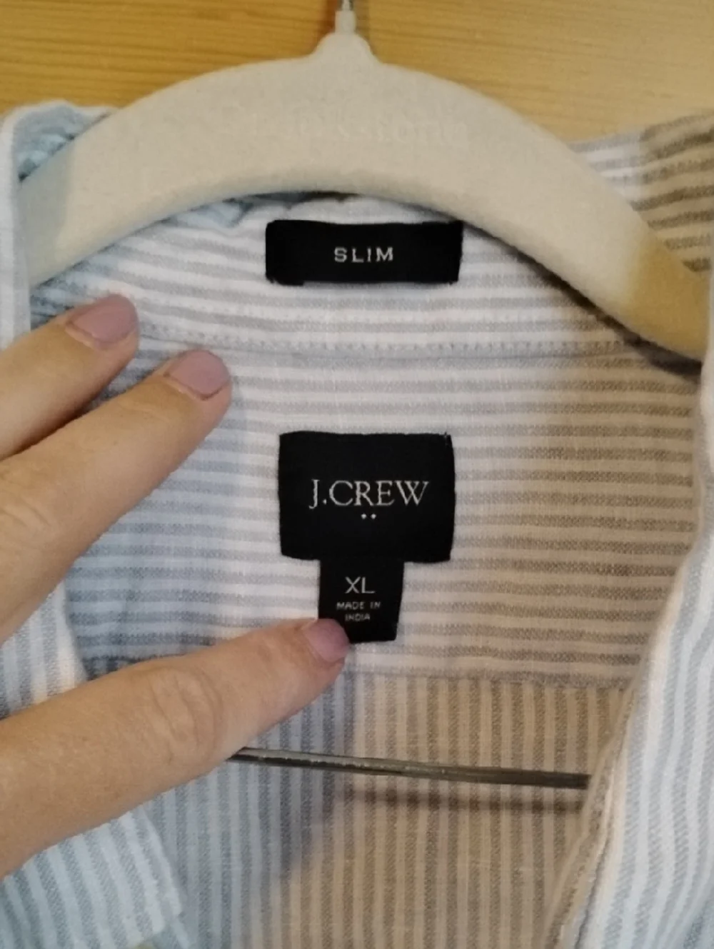 J Crew Mens Linen Blend Shirt, XL Slim